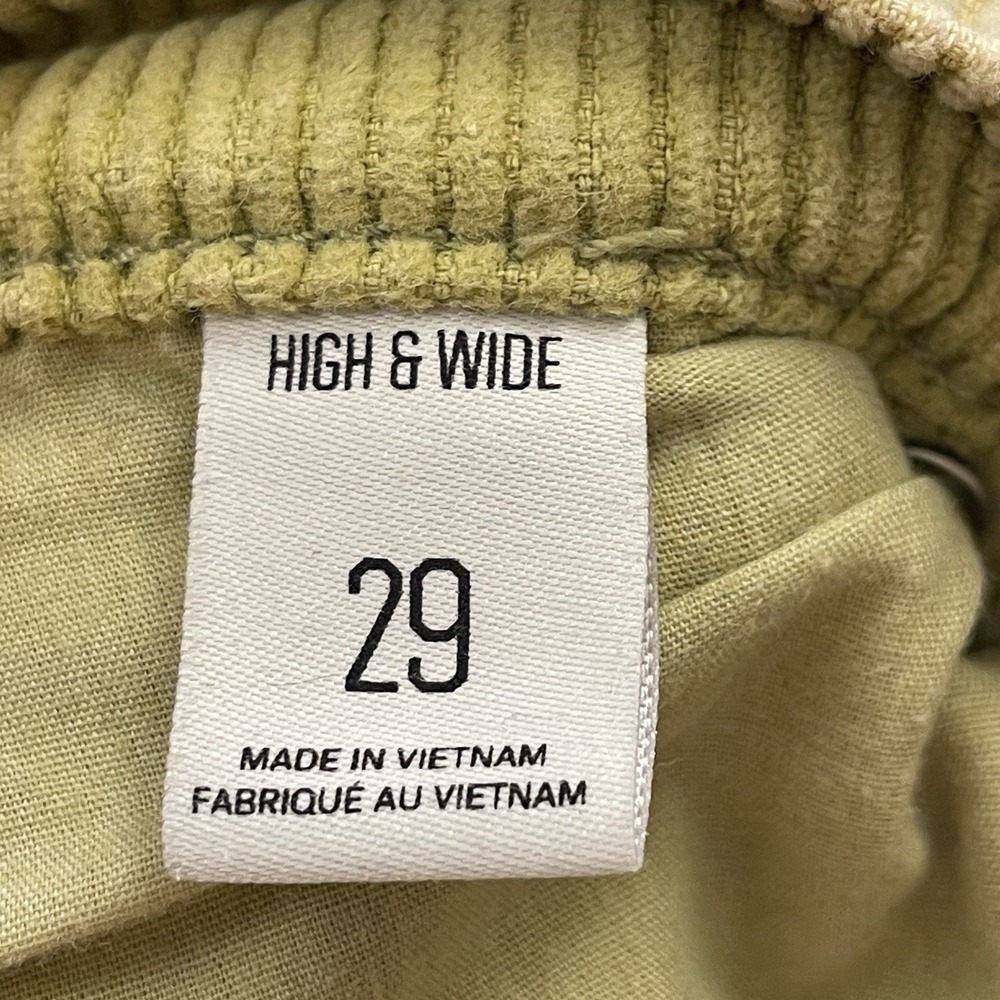 BDG Urban Outfitters Corduroy Ankle Pants Yellow TRASHED Streetwear Grunge Sz 29 - Picture 5 of 14